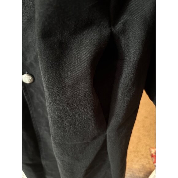 Subterranea Black Long Cotton Jacket With Silver Buttons Size S Gothic Coat - Picture 8 of 12